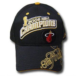 NBA MIAMI HEAT REEBOK 2006 CHAMPS BLACK CAP HAT ADJ NEW  Sports Fan Baseball Caps  Sports & Outdoors