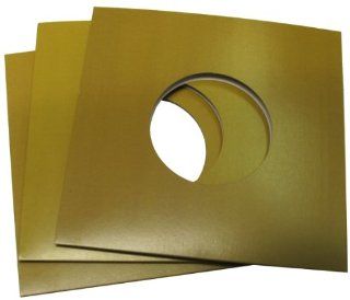 50 7" Record Jackets   Gold   With Hole   #07JWGOHH   Protect Against Dust and Wear (EP / 45rpm / Single) Electronics