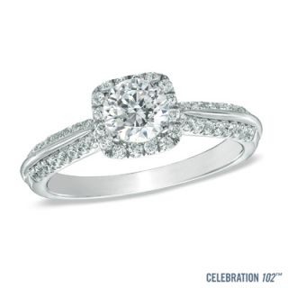 Celebration 102® 1 CT. T.W. Diamond Framed Engagement Ring in 18K