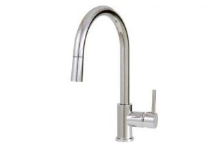 Aquabrass 3345N PC Studio Pull Down Single Mode Kitchen Faucet Polished Chrome   Touch On Kitchen Sink Faucets  