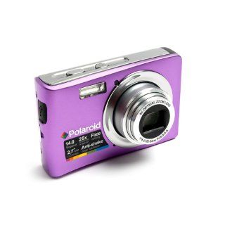 Polaroid t1455 14 Megapixel Compact Camera   5 mm 25 mm   Violet  Point And Shoot Digital Cameras  Camera & Photo