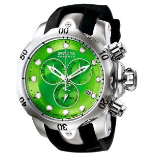 Invicta Men's 6105 Venom Reserve Chronograph Green Dial Black Polyurethane Watch Invicta Watches