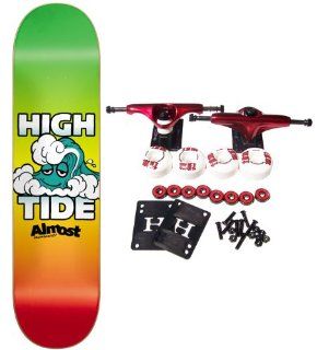 ALMOST HIGH TIDE RASTA Complete Skateboard 8.0  Standard Skateboards  Sports & Outdoors