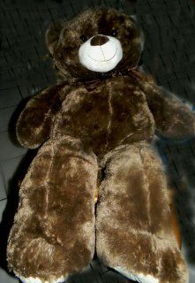 APPROXIMATELY 40" PLUSH SITTING TEDDY BEAR WITH BROWN BOW   SO CUTE Toys & Games