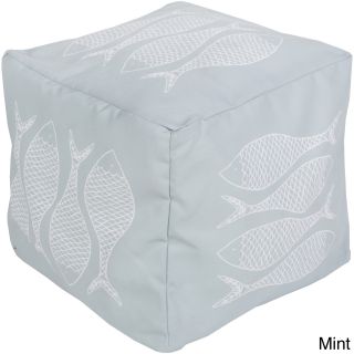 Fish Scales Outdoor/ Indoor Decorative Cube Pouf