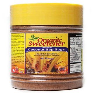 Organic Sweetener Coconut Sap Sugar  500gm  Healthful Substitute for Cane, Artificial Sweetener, or Other Sugars  Caramel Soft Powder  No Engineered Enzymes, No Synthetic Chemical Processing  No Licorice Bitter Aftertaste  No Blood Glucose Spikes  Al