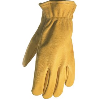 Wells Lamont Deerskin Driver Gloves   Gold, Medium, Model 962