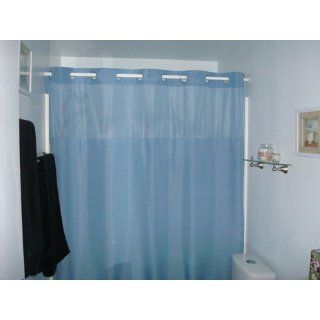 Shower Curtain Hookless Fabric w/Peva Liner, Beige w/Window  