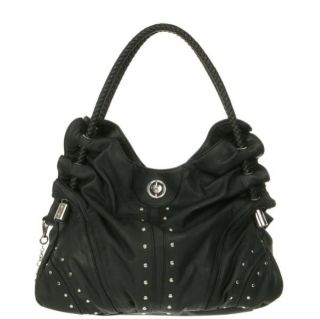 Suzy Smith Studded Slouch Hobo Bag    Black      Womens Accessories