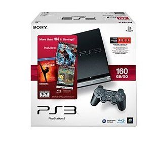 PlayStation 3 160GB System with Uncharted 2 Among Thieves, PixelJunk Shooter [Online Game Code], and The Karate Kid [Blu ray]   2010 Black Friday Bundle Video Games