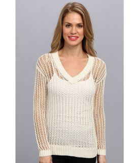 TWO by Vince Camuto L/S V Neck Sweater Womens Sweater (Bone)