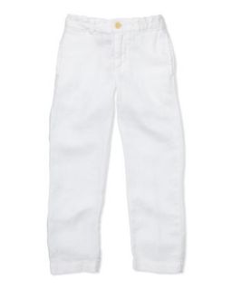 Herringbone Weave Suffield Pants, White, 2T 3T   Ralph Lauren Childrenswear