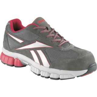 Reebok Composite Toe EH Cross Trainer Work Shoe   Gray/Red, Size 6 1/2, Model