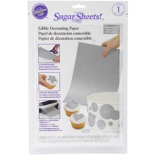 Sugar Sheet 8inx11in 1/pkg silver Shimmer