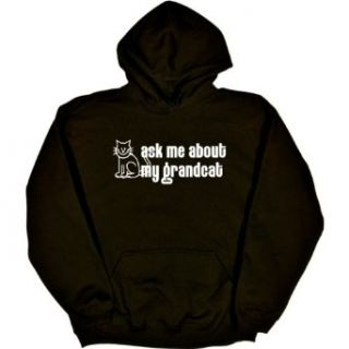 Mens Hooded Sweatshirt  ASK ME ABOUT MY GRANDCAT Clothing