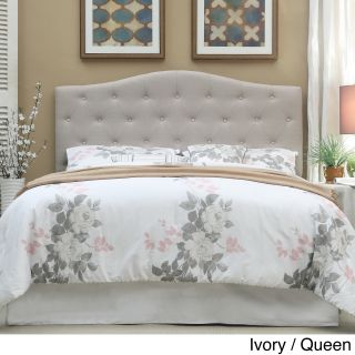 Furniture Of America Furniture Of America Flax Fabric Upholstered Tufted Headboard Ivory Size Queen