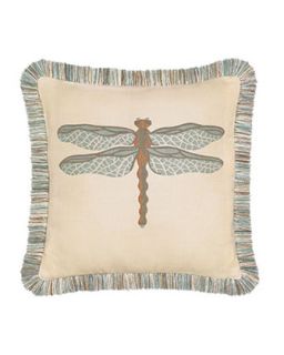 Aqua Dragonfly Pillow   ELAINE SMITH