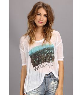 Chaser Woodstock Crowd Tee Womens Short Sleeve Pullover (White)