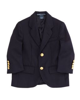 Two Button Wool Blazer, Navy, Sizes 2T 3T   Ralph Lauren Childrenswear
