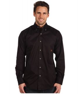 Ariat Solid Twill Shirt Mens Long Sleeve Button Up (Black)