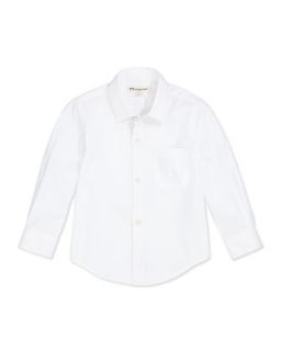 Poplin Dress Shirt, White, Boys 2T 10   Appaman