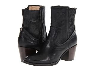 Frye Lucinda Scrunch Short Cowboy Boots (Black)
