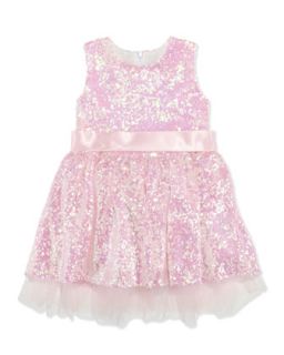 Sequin Party Dress, Pink, Toddler Girls 2T 3T   Halabaloo