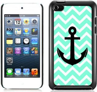 Chevron Anchor Boat Hard Plastic and Aluminum Back Case For Apple iPod Touch 4 4th Generation With 3 Pieces Screen Protectors Cell Phones & Accessories