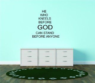 He who kneels before GOD can stand before anyone Famous Inspirational Life Quote   Picture Art Home Decor Living Room Graphic Design Bedroom Mural Image Vinyl Wall Decal 20x28   Wall Decor Stickers