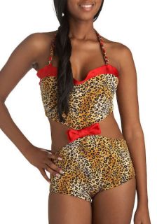 Cheetah Monokini  Mod Retro Vintage Bathing Suits