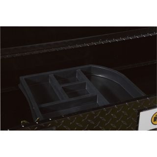 Aluminum Single-Lid Deep Tub Crossbed Truck Box — Black, 60 3/4in.L x 20 1/2in.W x 15 1/2in.H