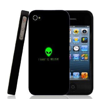 I Want to Believe   iPhone 4/4s Black Case Cell Phones & Accessories