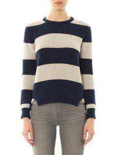 Striped cotton knit sweater  Chinti and Parker  I