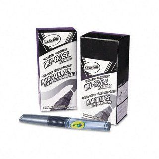Crayola Products   Crayola   Dry Erase Marker, Chisel Tip, Black   Sold As 1 Dozen   Bright color and smooth, squeak free writing.   Erases completely without staining or ghosting.   Big chisel tip marks both broad and fine lines.   Low odor and extended v