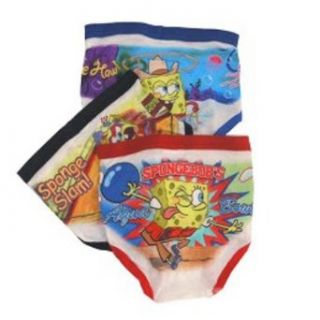 SpongeBob Squarepants Boys (4 8) 3 Pack Brief Underwear Clothing