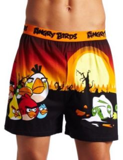 Briefly Stated Men's Striker Angry Birds Halloween Boxer, Multi, Small Clothing