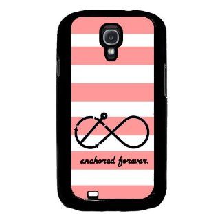 Anchored Forever Coral Stripes Samsung Galaxy S4 I9500 Case Fits Samsung Galaxy S4 I9500 Cell Phones & Accessories