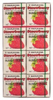 Marukawa   Eight Pack Strawberry Bubble Gum  Chewing Gum  Grocery & Gourmet Food