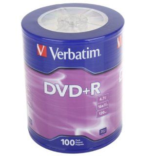 Verbatim 16X DVD+R, 100 pack, Verbatim logo on top Electronics