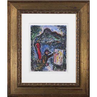 Art Famous Artist Ser. Homage to Chagall Near St. Jeannet (Devant St. Jeannet) M646  Mixed Media  David Barnett