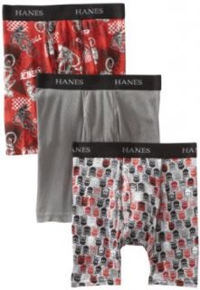 Hanes Boys 8 20 3 Pack Printed Boxer Brief Clothing