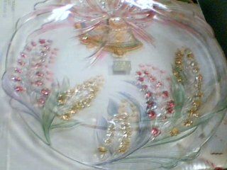 Studio Nova Japan Studio Nova Bridal Bouquet WY126/601 Hostess Platter 15" Glassware Dish (Made in Japan) Trays Kitchen & Dining