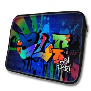 "Graffiti Names" designed for Alf, Designer 14''   39x31cm, Black Waterproof Neoprene Zipped Laptop Sleeve / Case / Pouch. Cell Phones & Accessories