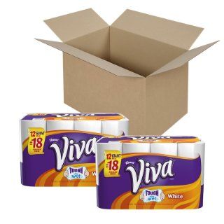 Viva Paper Towels, White, Giant Roll, 12 Rolls (Pack of 2) Health & Personal Care