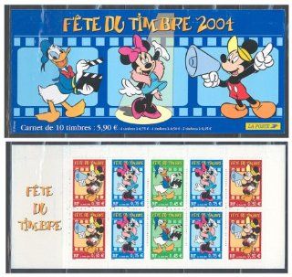 Disney Stamp France   France 2004 "Fete Du Timbre" booklet containing ten stamps