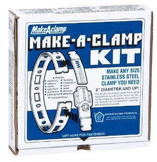 Breeze Make A Clamp Stainless Steel Hose Clamp System, 1 Kit contains 8 1/2 ft band, 3 adjustable fasteners, 1 band splice (Pack of 1) Hose Clamp Large
