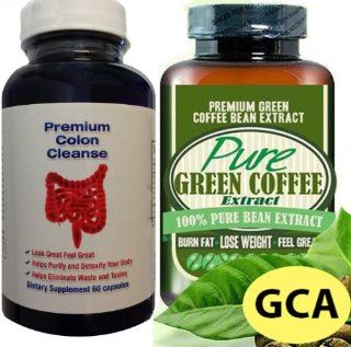 Pure Green Coffee Extract   Premium Colon Cleanse 1800 Combo (Each Bottle Contains 60 Capsules Each) Ultimate Weight Loss Combo Health & Personal Care