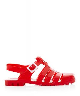 Red Chunky Jelly Sandals