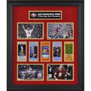 San Francisco 49ers Framed Super Bowl Replica Ticket & Photo Collage