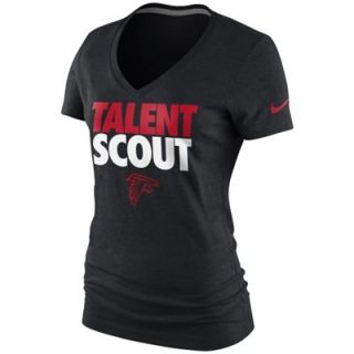 Nike Atlanta Falcons Ladies Talent Scout V Neck T Shirt   Black